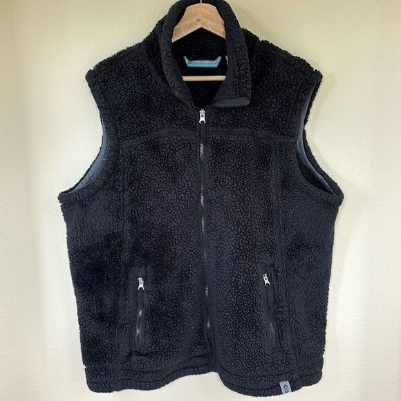 FREE COUNTRY Black Plush Full Zip High Pile Vest Women's XXL - Picture 1 of 8